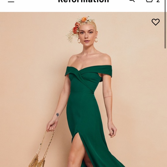Reformation Dresses & Skirts - Reformation Green midi dress